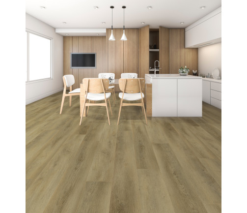 3d Rendering Wood White Minimal Kitchen With Bar