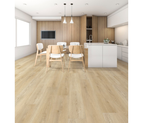 3d Rendering Wood White Minimal Kitchen With Bar