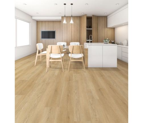 3d Rendering Wood White Minimal Kitchen With Bar