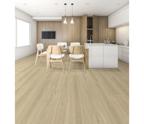 3d Rendering Wood White Minimal Kitchen With Bar