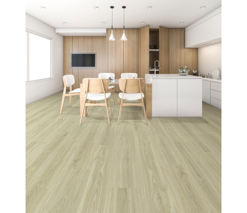 3d Rendering Wood White Minimal Kitchen With Bar
