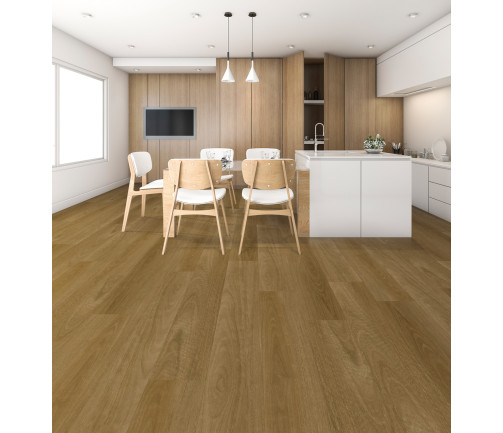 3d Rendering Wood White Minimal Kitchen With Bar