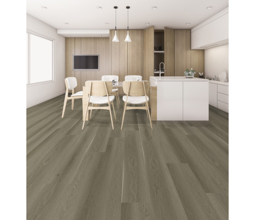 3d Rendering Wood White Minimal Kitchen With Bar